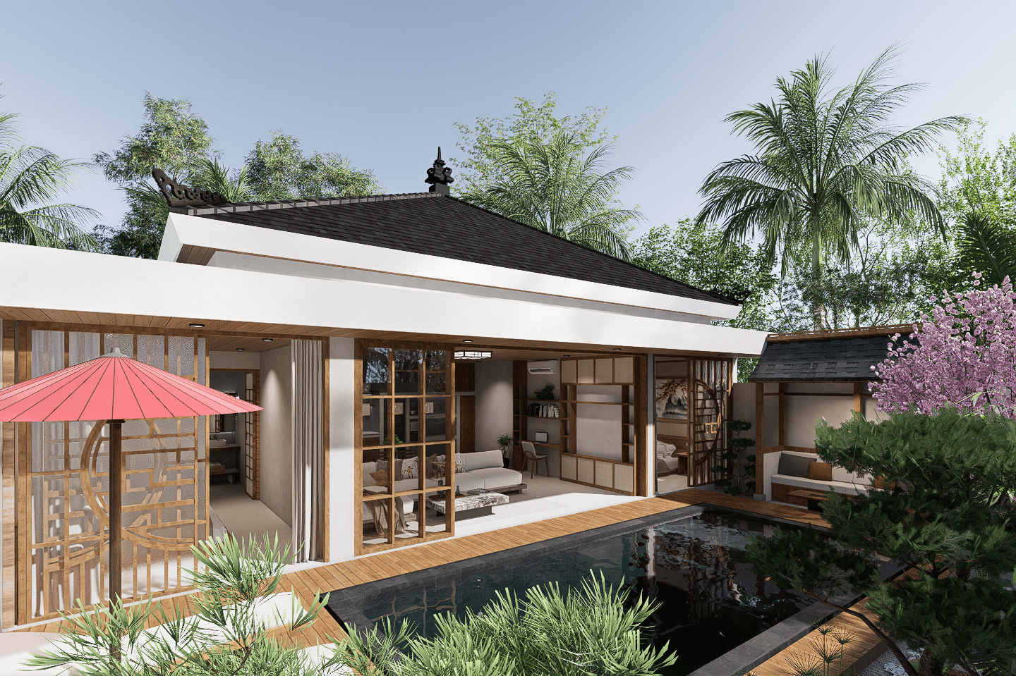 OFFPLAN JAPANESE 2 BEDROOM VILLA FOR SALE LEASEHOLD IN SEMER BE-2129 